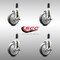 Service Caster 5 Inch 316SS Thermoplastic Rubber Swivel 1-1/4 Inch Stem Caster Set Brake SCC SCC-SS316EX20S514-TPRB-TLB-114-4 - alternate 3